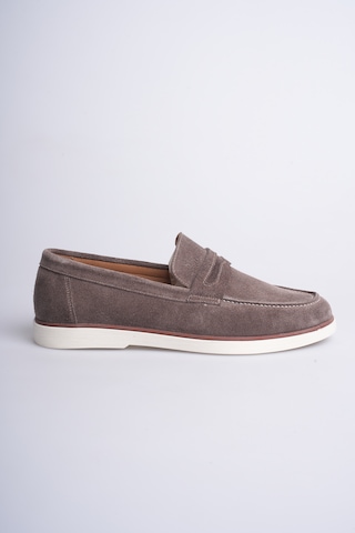 Fame Step Hakiki Deri Erkek Loafer Ayakkabı Süet Günlük Rahat Casual Mokasen Siena Vizon