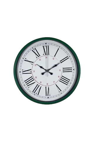 Yeşil 36 Cm Modern Şık Duvar Saati Renkli