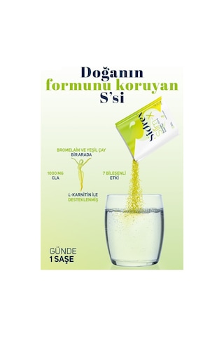 Sidrex Slm-x Bromelain Cla ve Yeşil Çay Ekstresi İçeren Takviye Edici Gıda 30 Saşe