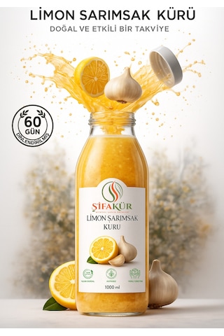 Şifakür Limon Sarımsak Kürü 60 Gün Dinlendirilmiş Doğal İçerikli Geleneksel Formül 1000ml Şifakür Limon Sarımsak Kürü 60 Gün Dinlendirilmiş Doğal İçerikli Geleneksel Formül 1000ml