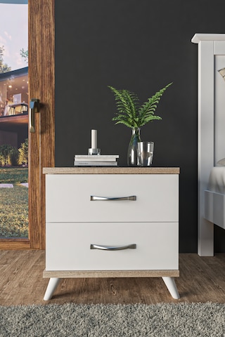 Ae-2029 Inci 2 Çekmeceli Beyaz Komodin 49 Cm