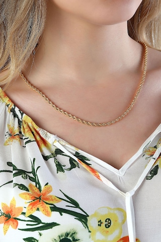 14 Ayar Altın Zincir Kalın Halat Zincir Kolye 45 Cm Uzunluk 4,00 Mm Eni