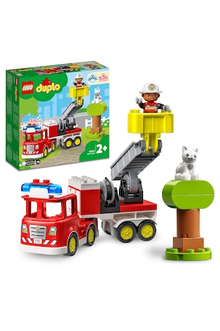 LEGO® DUPLO® İtfaiye Kamyonu 10969 - 2 Yaş & Üzeri Çocuklar için Eğitici Oyuncak Yapım Seti (21 Parça)