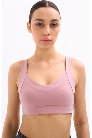 Normal People Bela - Spor Bra / Şeftali Dokulu Peach Skin Kumaş Lila