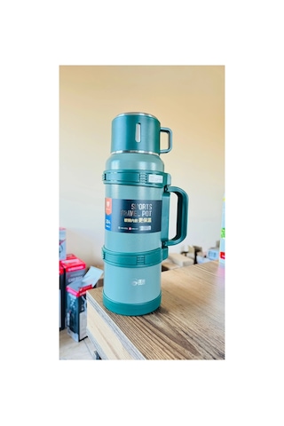 Paslanmaz Çelik Siyah Termos 2 Litre Kutulu 48 Saat Yalıtım Gıda Temas Sembollü - Spor & Outdoor Diğer