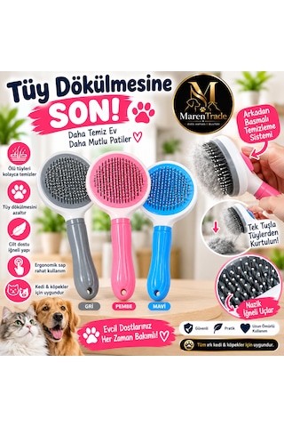 Kedi Köpek Tüy Tarağı Arkadan Basmalı Kendini Temizleyen Fırça Tek Tuşla Tüy Temizleme Ergonomik Pet Tarak Kedi Köpek Tüy Tarağı Arkadan Basmalı Kendini Temizleyen Fırça Tek Tuşla Tüy Temizleme Ergonomik Pet Tarak
