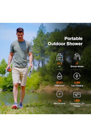 Aerogogo Outdoor Şarjlı Duş