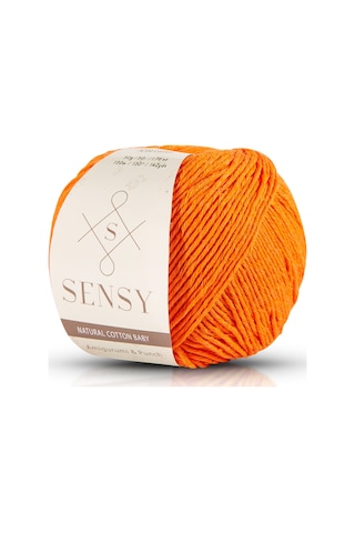 Sensy Premium Amigurumi Ipi Punch Panç Baby Soft Cotton 50 Gr Örgü Ip Portakal