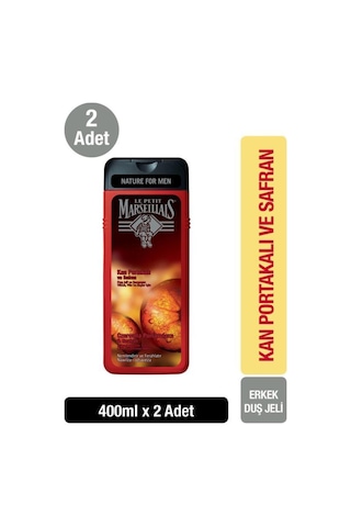 Le Petit Marseillais For Men Kan Portakalı ve Safran Duş Jeli ve Şampuan 400 ML x 2