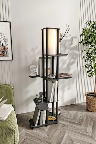 Ravilo Smyrna Raflı Lambader Siyah