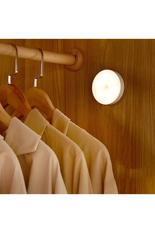 Honeybeeshop 3 Adet Hareket Sensörlü Sıcak Beyaz Usb Led Işıklar Ayarlanabilir Parlaklık Tuvalet Depolama Dolap Merdiven Koridor Ofis Sıcak Beyaz