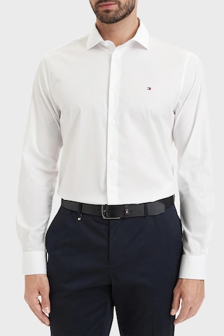 Tommy Hilfiger Pamuklu Slim Fit Uzun Kollu Gömlek Erkek Gömlek Mw0mw43749 Ybr Beyaz