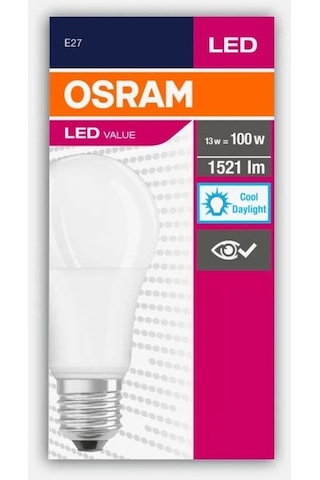 Osram 13 W Beyaz Klasik E27 Duy Led Ampul 10 Adet
