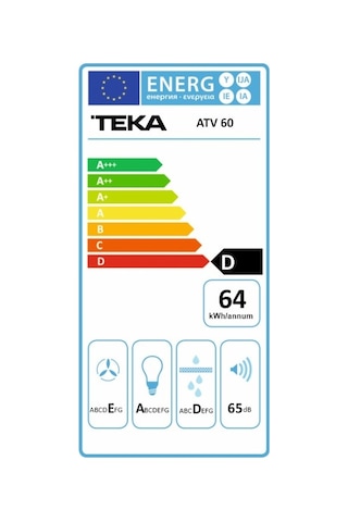 Teka ATV 60 TKA0046 Duvar Tipi 60 CM Davlumbaz
