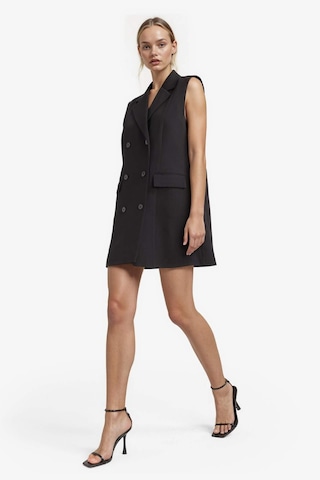 Defacto Tailored Fit Kolsuz Mini Elbise D4186AX24AU Siyah
