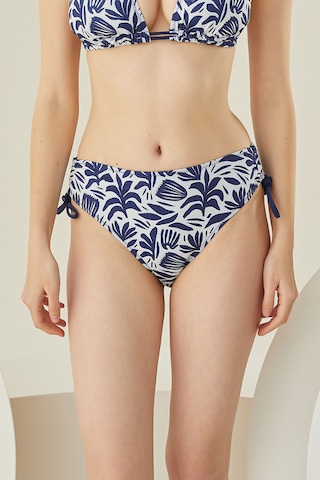 Loya Kadın Lacivert Yaprak Desen Yandan İpli Tek Alt Bikini Lacivert