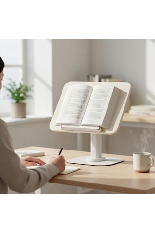 Ayarlanabilir Tablet Ve Kitap Okuma Standı, Katlanabilir Masaüstü Tutucu, Ergonomik Tasarım, Sağlam Alüminyum Ala Çok Renkli