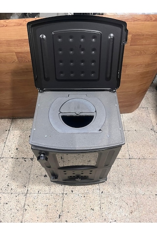 916 Bekaş Salon Lux Camsız Şömine Ateş Tuğlalı Soba Döküm