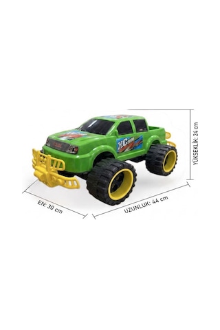 Mini Canavar Kamyon Büyük Tekerlekli Renkli Dev 4x4 Eğlenceli Off-road Oyuncak Arazi Kamyonu Yeşil