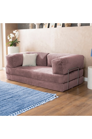 Argimo Godila Çok Amaçlı Sofa Çift Kişilik Yatak Koltuk Pembe
