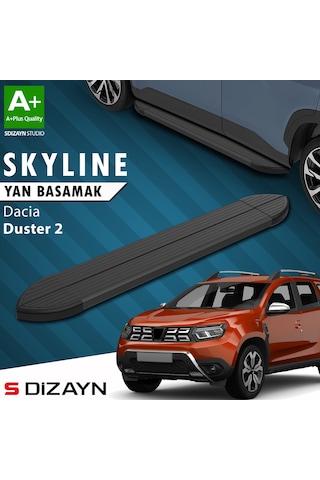 S-dizayn Dacia Duster 2 Skyline Siyah Yan Basamak 183 Cm 2018-2023 A+ Kalite