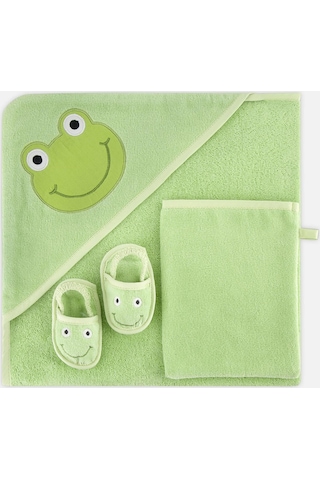 Bebek Havlu Kundak Seti Frog