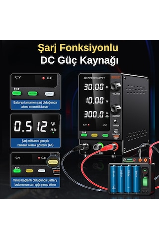 0-60v/5a Ayarlı Dc Güç Kaynağı Voltaj Regülatörü Şarj Fonksiyonlu