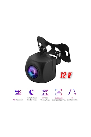 Navigold Ön Yan veya Arka  İç Dış Kullanıma Uyumlu 170 Derece Araç Kamerası