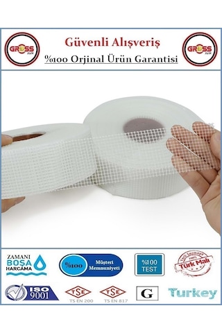 Derz Bandı Yapışkanlı - Alçı Sıva Altı File Bant - 4.8x45 Metre