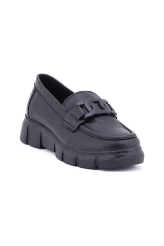 Mammamia D24ya-3430 Hafif Taban Kadın Deri Loafer Ayakkabı Bej