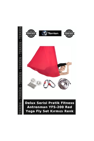 Delux Serisi Pratik Fitness Antrenman Yfs-200 Red Yoga Fly Set Kırmızı Renk