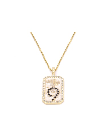 Çelik Kolye, Altın Kaplama Akrep Burcu Kadın Kolye K-107 Altın