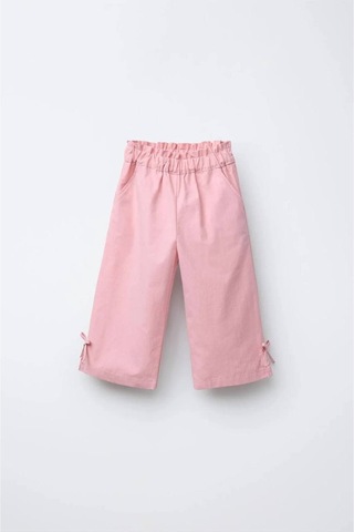 Poala Kids Fiyonk Dokuma Pantolon Pembe
