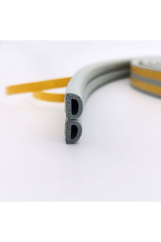Contacall Bondit 2'li Kauçuk Kapı ve Pencere Izolasyon Bandı Fitili 4X2 8 MT Gri