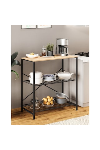 Çok Amaçlı Mutfak Rafı Bangosu Masa Geniş Çam 1439