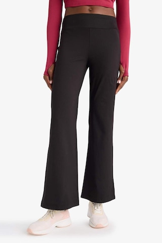 Defacto Flare Fit Beli Saran Sporcu Pantolon A0566ax26spbk81 Siyah-bk81