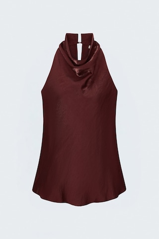 Sateen Aura Bluz - Bordo-137802