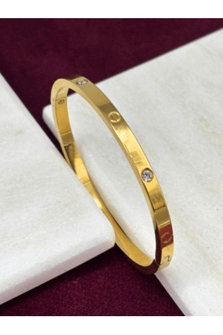 Taşlı Gold Kelepçe Gold