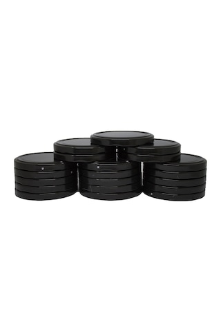 Gün Kapak Standart Cam Kavanozlar İçin 82 MM Twist-Off Kavanoz Kapağı Siyah - 20'li