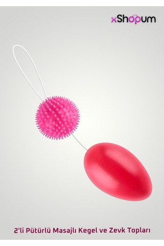 xShopum 2\'li Pütürlü Masajlı Kegel Ve Zevk Topları
