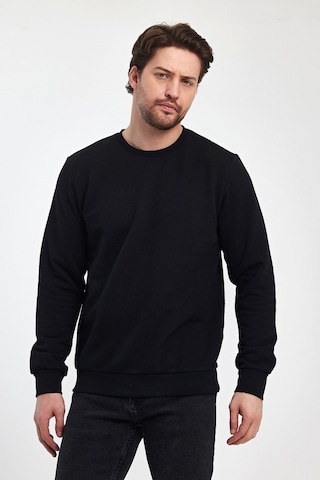 Odda 0007 Pike Sıfır Yaka Sweat Siyah