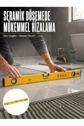 Su Terazisi 600 Mm Sarı Dayanıklı Plastik Gövde Hassas Ölçüm Mh-hs7191-9179