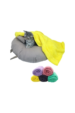 Sdy Pet Peluş Kedi Köpek Yatağı Battaniyesi 90 x 60 CM