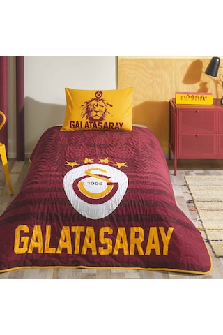 Lisanslı Galatasaray Stripe Tek Kişilik Yatak Örtüsü Seti 000000001000047037