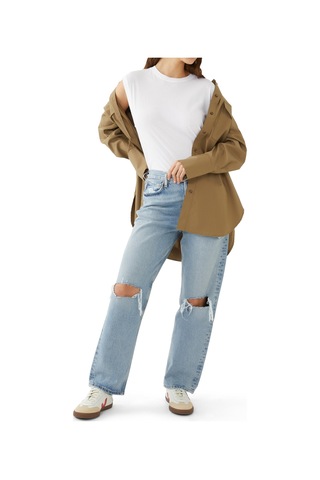 Agolde 90'lar Esintili Yüksek Bel Kot Pantolon Light Blue