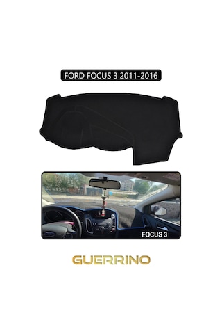 Ford Focus 3 2011-2016 Torpido Koruma Kılıfı Siyah Kenar