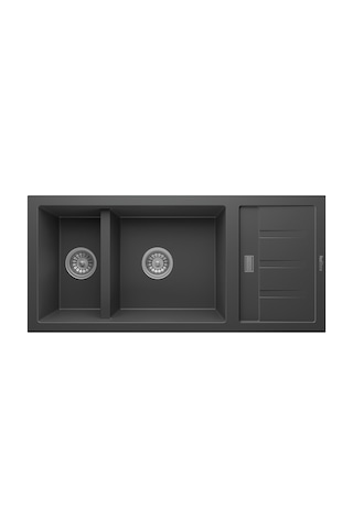 P024 Artemis 1.5 Göz Damlalıklı Granit Evye 1000 460 Mm Antrasit İsimdebelirtilmiş