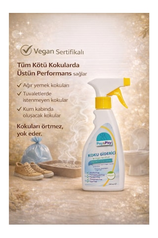 Vegan Sertifikalı Koku Giderici 250 Ml Çevre Dostu Plastik Malzeme İle Etkili Ferahlama