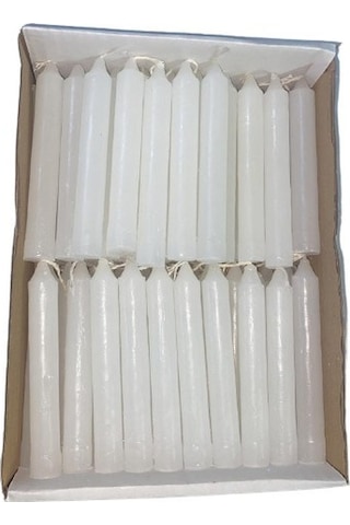 80 Adet Beyaz Klasik Mum Ince Uzun Mum Beyaz Mum Bakkal Mumu Beya