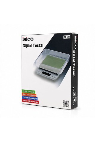 Superıor Mını I-2000 3000gr/0.1gr Mini 10.5x13cm Hassas Tartı - Terazi Şeffaf Pls.kapak Pilli Bx40